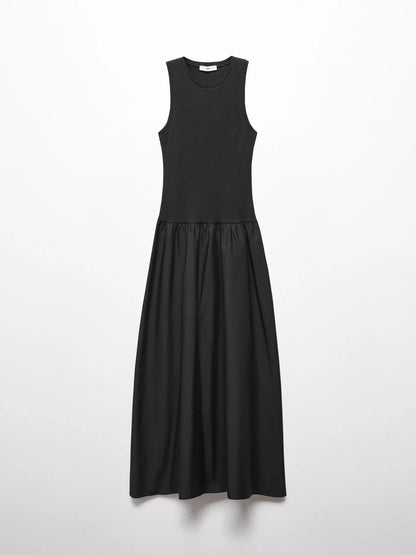 Mira Ribbed A-line Maxi Dress