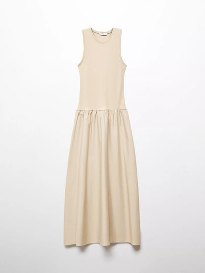 Mira Ribbed A-line Maxi Dress