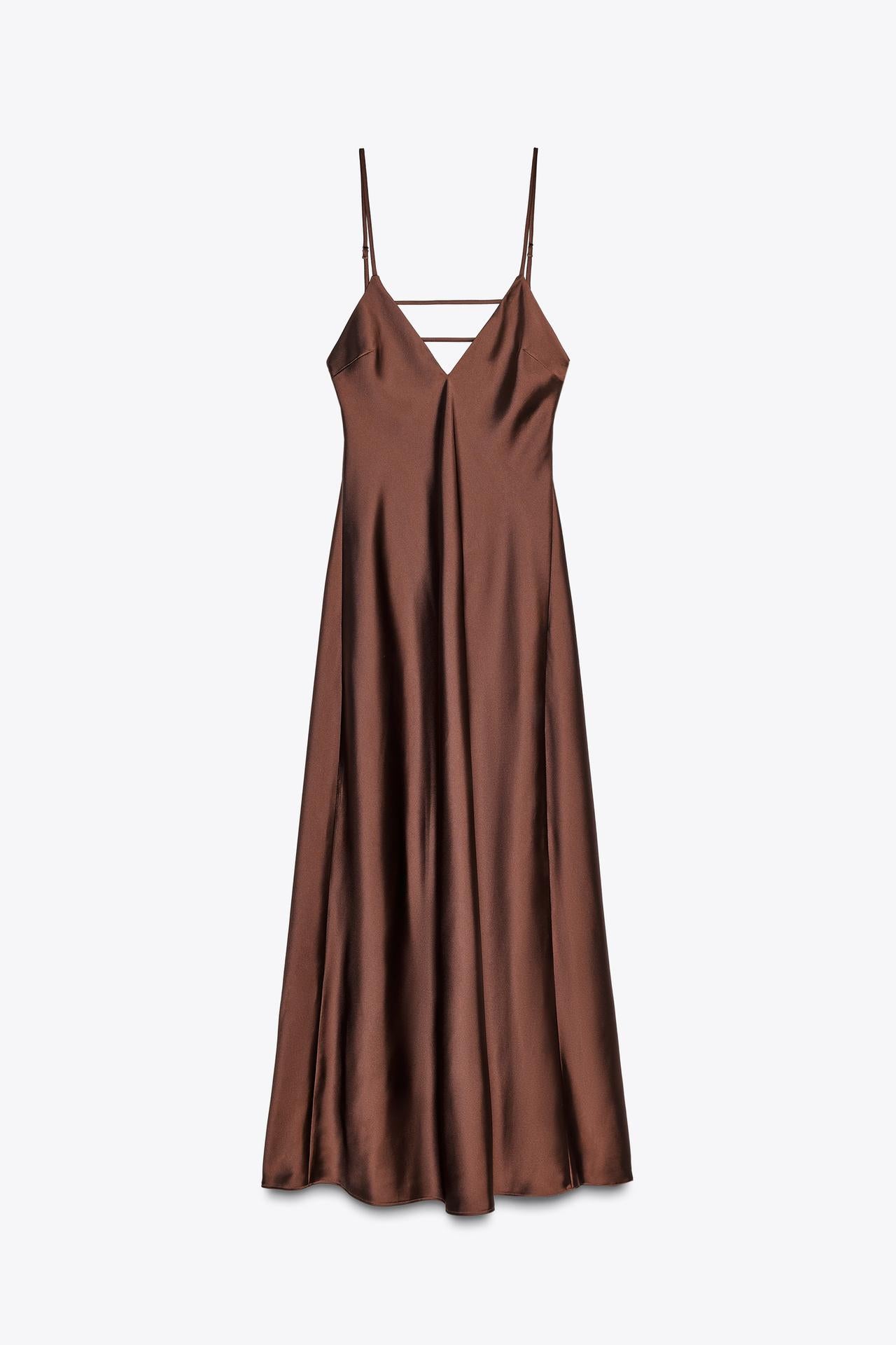 Sienna Satin V-Neck Backless Maxi Dress