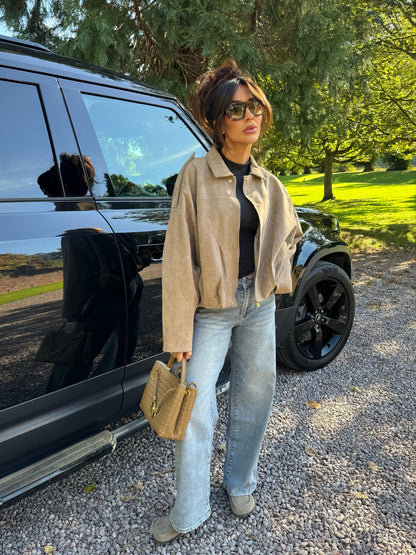 Suede Bomber Jacket