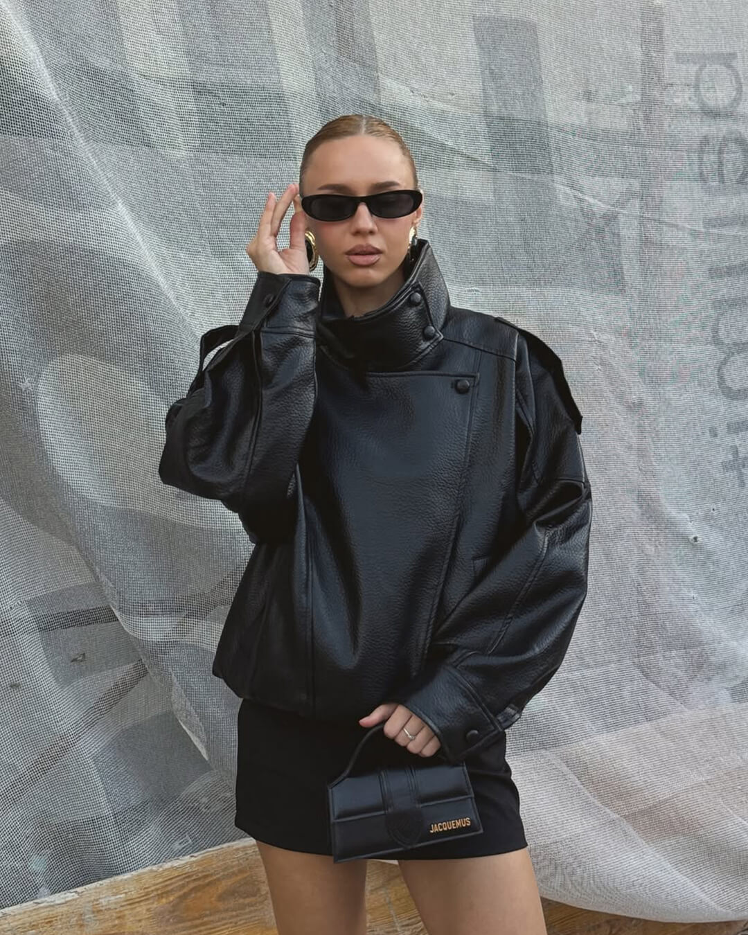 Asymmetrical Faux Leather Jacket