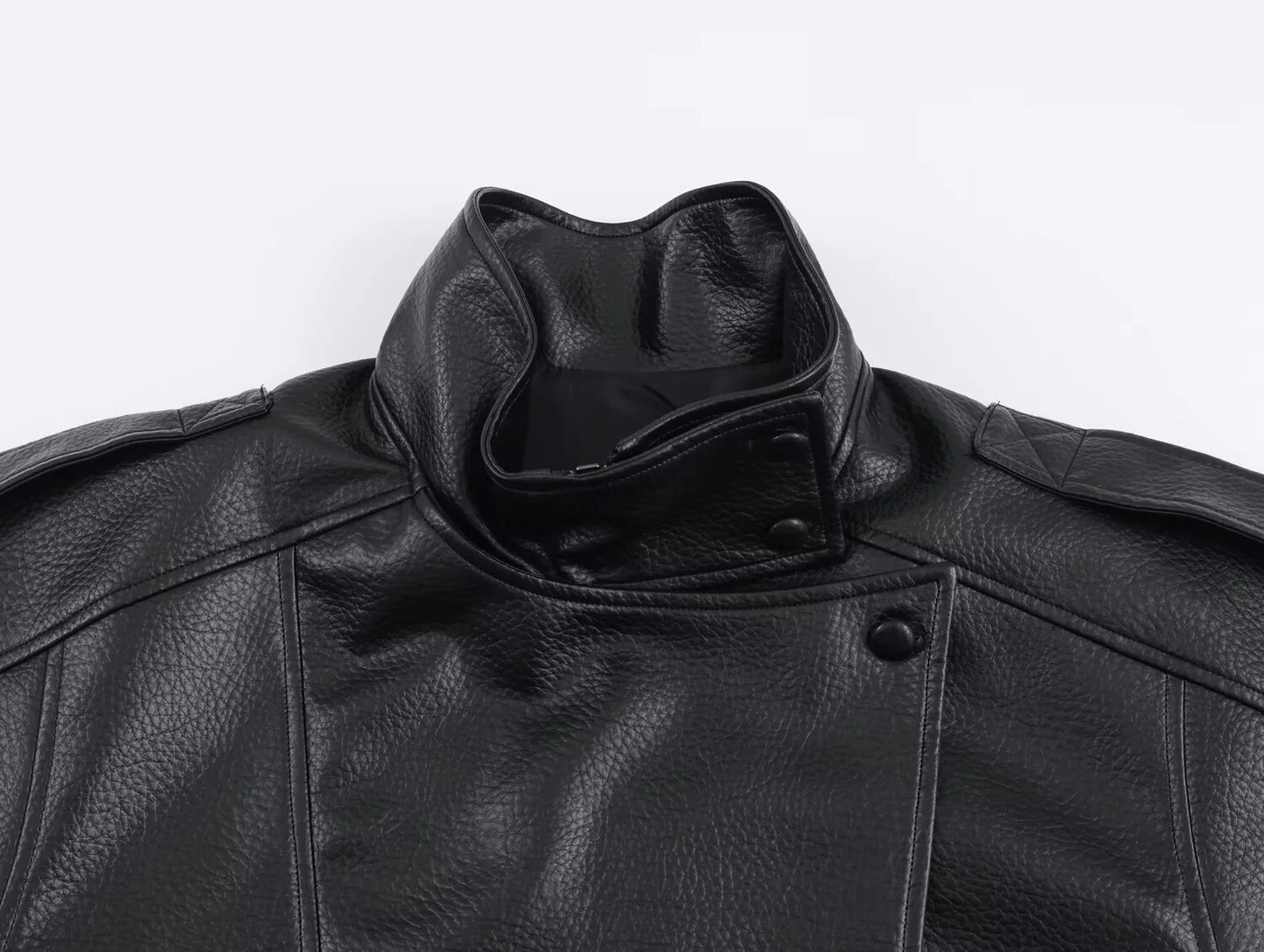 Asymmetrical Faux Leather Jacket