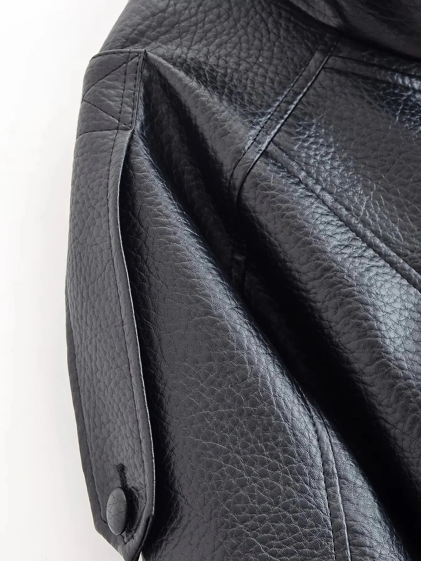 Asymmetrical Faux Leather Jacket