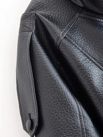 Asymmetrical Faux Leather Jacket